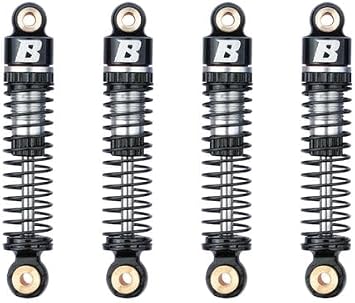 Rc Car Parts for FCX24 FCX18 1/18 1/24 Upgrade Parts 41mm Oil-filled Aluminium Shocks 4 pcs Silver