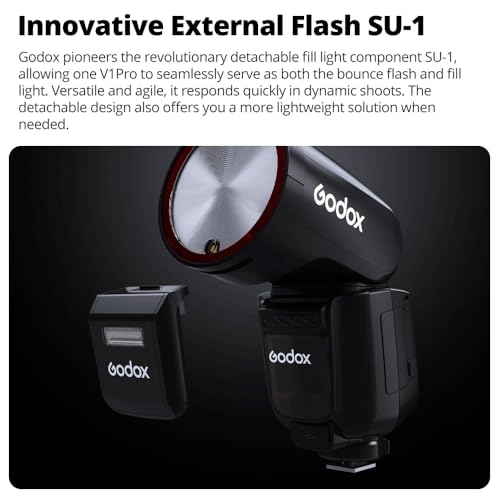 Ficha técnica Godox V1 Pro C V1PRO-C V1C Pro TTL Flash de Cámara Redonda de Iones de Litio para Canon 76W HSS 1/8000S Batería de Litio Incorporada Luz de Estilo LED Flash Externo Innovador Su-1 - Fernando Cortés
