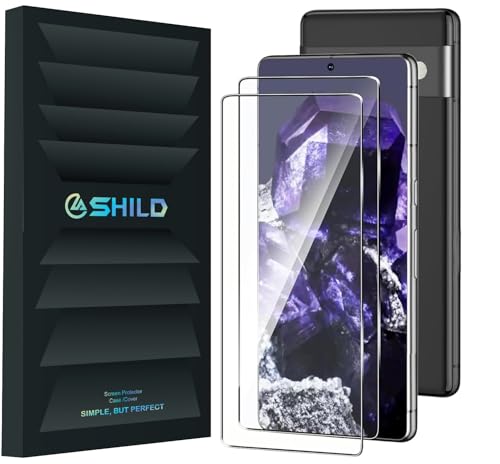 Image of Uyiton by SHILD - (Pack of 2) Tempered Glass Screen Protector for Google Pixel 8 | 9H Hardness | HD Clarity | Fingerprint Unlock Support | Scratch Resistant | Easy Installation