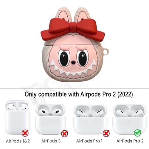 Image of YODI Case Cover for Airpods Pro|Pro 2|Airpods Pro 3|Airpods 4 Pouch, Silicone Cases with Cleaner Kit 360 Drop Protection,Shock-Resistant ((REDBOW White Doll), Airpods Pro /Pro 2)