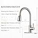 SHACO Kitchen Faucet with Pull Down Sprayer, Single Handle Stainless Steel Brushed Nickel Kitchen Sink Faucet, High Arc Pull Out Kitchen Faucets with Deck Plate for Single or 3 Hole, SC-ZT001L-D-NEW24