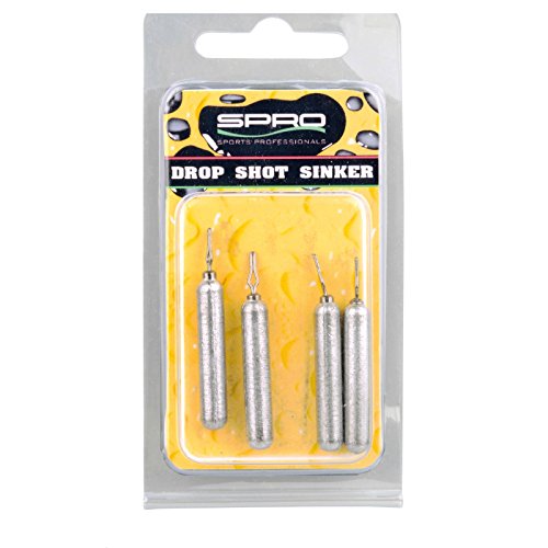 Spro Lead Drop Shot Sinkers  Drop Shot Poids plombs pour pêche en Drop Shot à Poisson pêche, Poids en Caoutchouc pour Caoutchouc Leurre