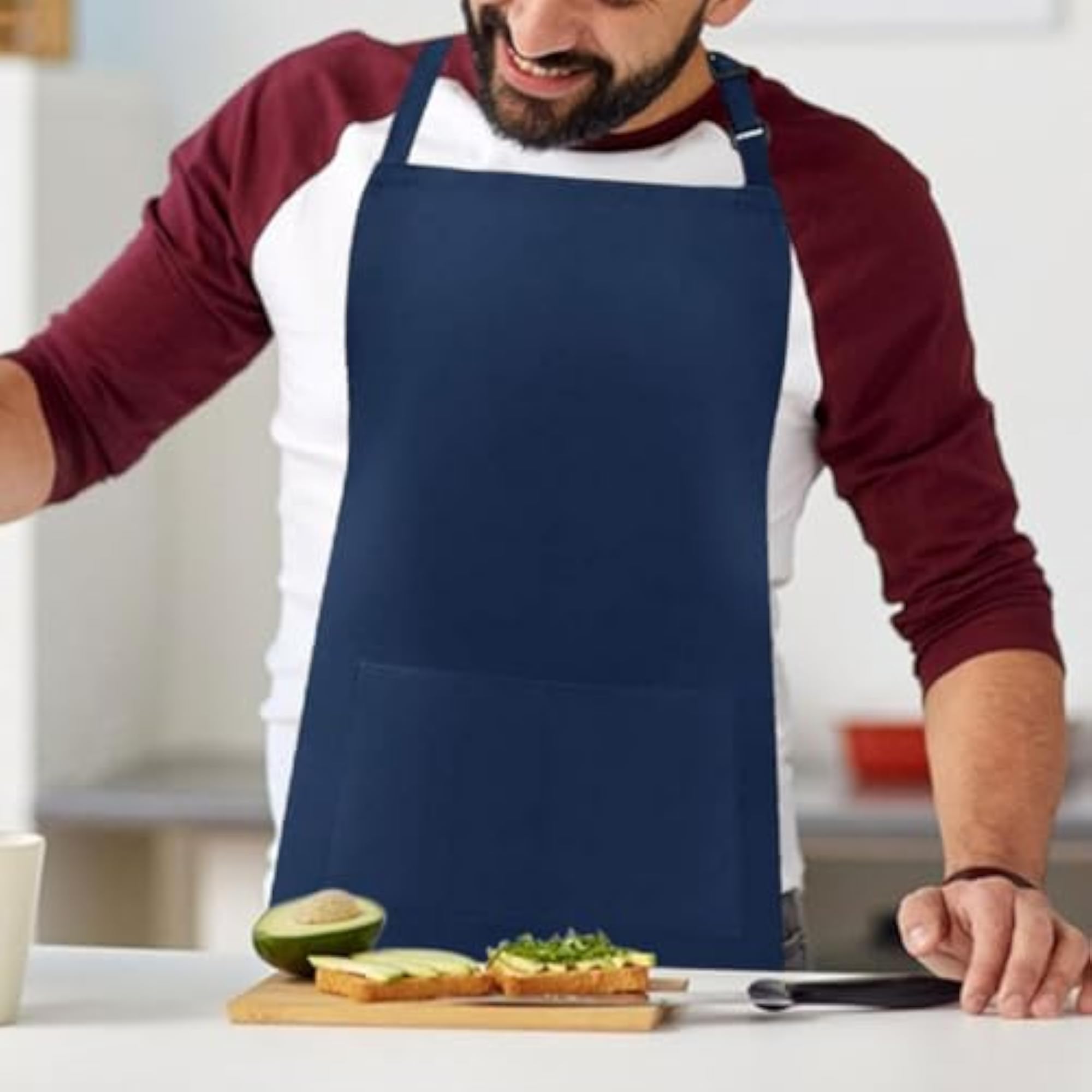 Chef Apron for Cooking and Dog Grooming, Deep Blue