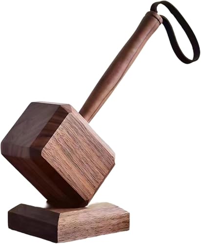 Wooden Thor Hammer Beer Opener with Built-in Magnet, Bottle Opener Hammer Decorative Ornaments, Retro Interesting Drinks Opener Opener Ideal for Home Bar and Kitchen Gift for Beer Lovers