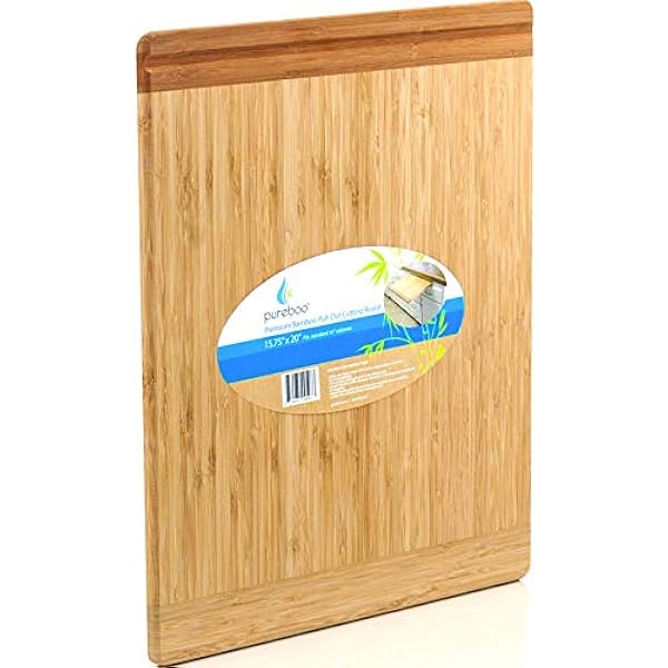 Pureboo Premium Bamboo utdragbar skärbräda - 8 olika storlekar för att passa de flesta standardplatser
