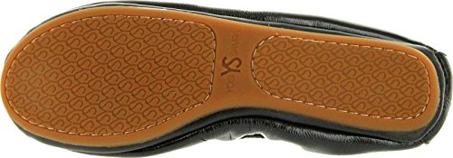 Yosi Samra Girls Foldable Ballet Flats Shoes,Black Patent,104