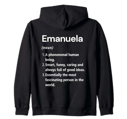 Emanuela Name Definition Funny Dictionary00.20.99 Zip Hoodie