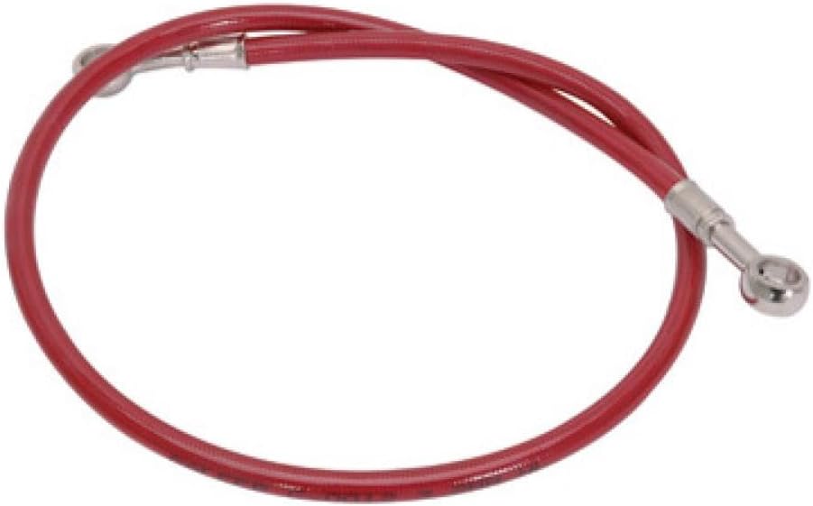 Tusk Front Motorcycle Steel Braided Brake Line Standard Length Red Compatible with Honda CRF150R 2007-2009, 2012-2026/Honda CRF150R Expert 2007-2009, 2012-2026
