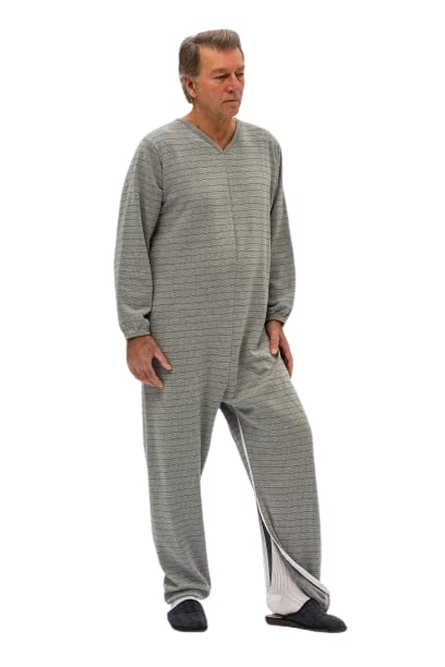 FERRUCCI COMFORT Hygiënische Pyjamas met Korte Mouwen, 1 Rits/Rits aan de Achterkant, voor de Zomer, XL