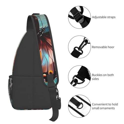 Bolso cruzado para pecho estilo sling deportivo negro miniatura 5