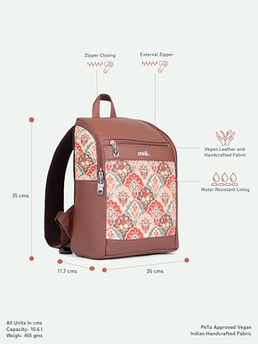 Image of ZOUK Amalia Daypack |Padded Tablet Compartment | Adjustable Straps | Water-Resistant | Men and Women | Daily Use | Lightweight |Smart & Compact |Comfortable & Stylish