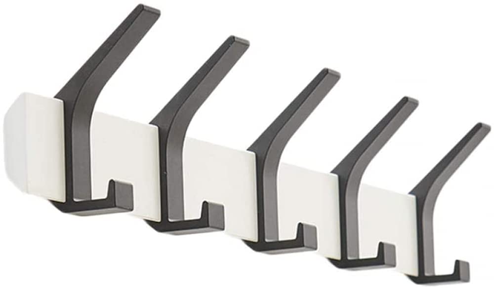 IXMLDAXD Coat rack， Modern and Space-Saving Coat Rack with 5 Movable Hooks for Jackets, Coats, Scarves, Handbags(B)