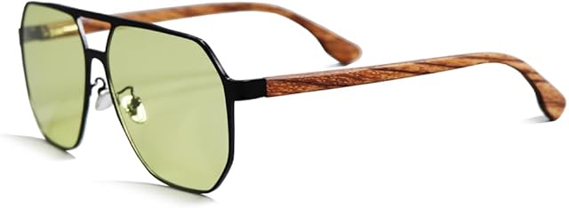 CANKUYZ Handmade Wooden Sunglasses Polarized Men's Glasses UV400 Protection Mirror Eyewear Wooden Temples M026