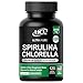 Chlorella Spirulina Powder Capsules Organic - 3000 mg of Purest Non-Irradiated Blue Green Algae - Best Raw Vegan Protein Green Superfood Broken Cell Wall - Made in USA