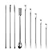 9 Pack Stainless Steel Lab Spatula,Micro Lab Spoon Laboratory Mixing Spatula Set, by Asonlye