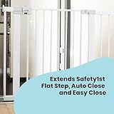Safety 1st Easy Close Metal 14cm Gittererweiterung, kein Bohren, leicht montierbare Erweiterung zu Türschutzgitter, Erweiterung für Treppenschutzgitter ohne Bohren für Babygitter, Weiß