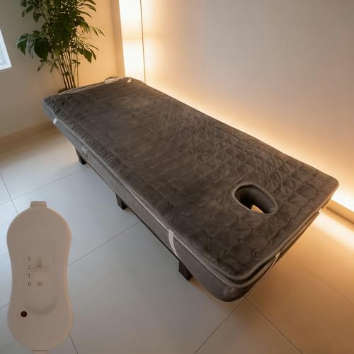 ZcxTry Chauffé Surmatelas pour Table De Massage,Matelas Chauffant Bed-Topper,Rembourrage De Lit-Spa avec Trou-Respiration...