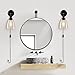GLADFRESIT Industrial Wall Sconce Plug in Black, Adjustable Head Modern Ceiling Light Fixture Clear Glass Shade Wall Lamp 2 in 1 Design On/Off Switch Cord Indoor Living Room(Bulb Not Included)