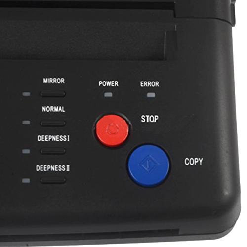 Enshey Black Tattoo Transfer Stencil Machine Thermal Copier Printer Machine Copier Thermoprinter Tattoo Kit Fast Transfer Speed TPH Recording Mode for Temporary and Permanent Tattoos - Thumbnail 4