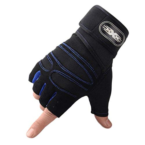 JOKOTI Women Men Workout Fitness Half Finger Gloves Gym Weight Lifting Exercise Bodybuilding Outdoor Cycling Mittens