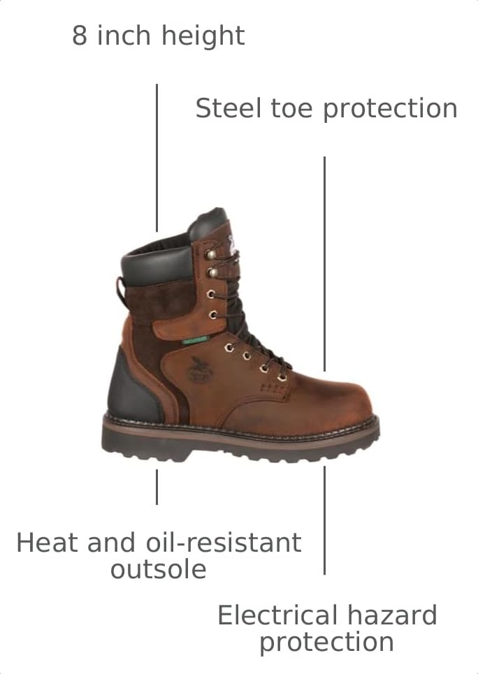 Image of Georgia Boot Brookville Waterproof 8 inch Work Boot