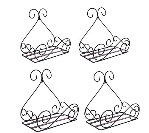 N.A Supplier Metal Black New Flower Pot Plant Stand Flower Pot Stand/Wall Rack for Balcony Living Room Outdoor Indoor Plants Over The Balcony Grill Rack (Black Set of 4) (B0B9NHM34P) Amazon Price History, Amazon Price Tracker