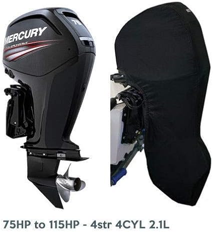 Amazon Com Oceansouth Mercury Outboard Storage Full Cover 4cyl 2 1l 75hp 115hp 25 Leg Sports Outdoors