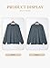 Eytino Women Plus Size Sweatshirts Long Sleeve Crew Neck Casual Oversized Soft Pullover Tops Shirts,3X Blue