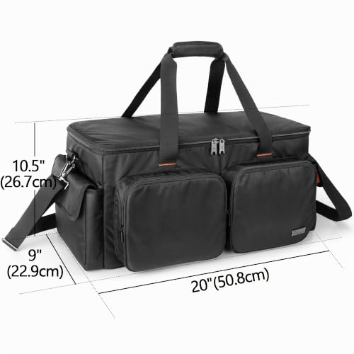 Miniatura 6 de Trunab Bolsa Dj, Estuche Organizadora Cables Con Parte Inferior Acolchada Extraíble Y 9 Divisores, Bolsa De Transporte Sólido Gran Capacidad Para Equipos De Dj, Instrumentos Musicales Y Accesorios