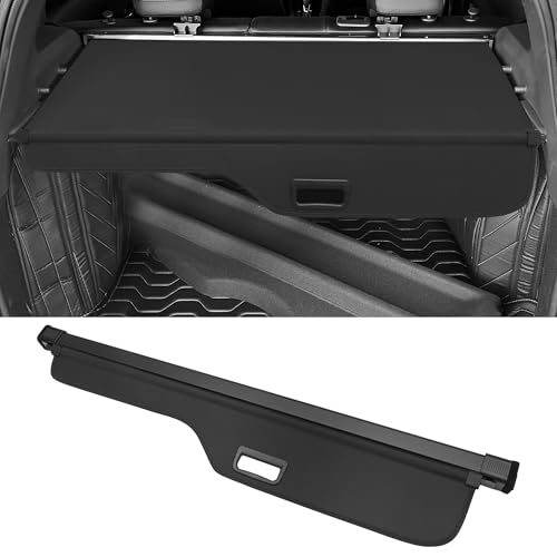 Motoforti Car Trunk Retractable Cargo Cover for Land Rover Discovery 4 LR4 2004-2016 Rear Trunk Parcel Shelf Luggage Security Shield Shade, Canvas, Gloss Black