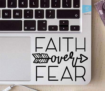 SIGN EVER Faith Over Fear Inspirational Stickers for Laptop Trackpad 15.6 14 13 Inches and All Models Laptop Stickers L x H 6.00 cm x 6.50 cm Pack of 2 (B084VS45DN) Amazon Price History, Amazon Price Tracker