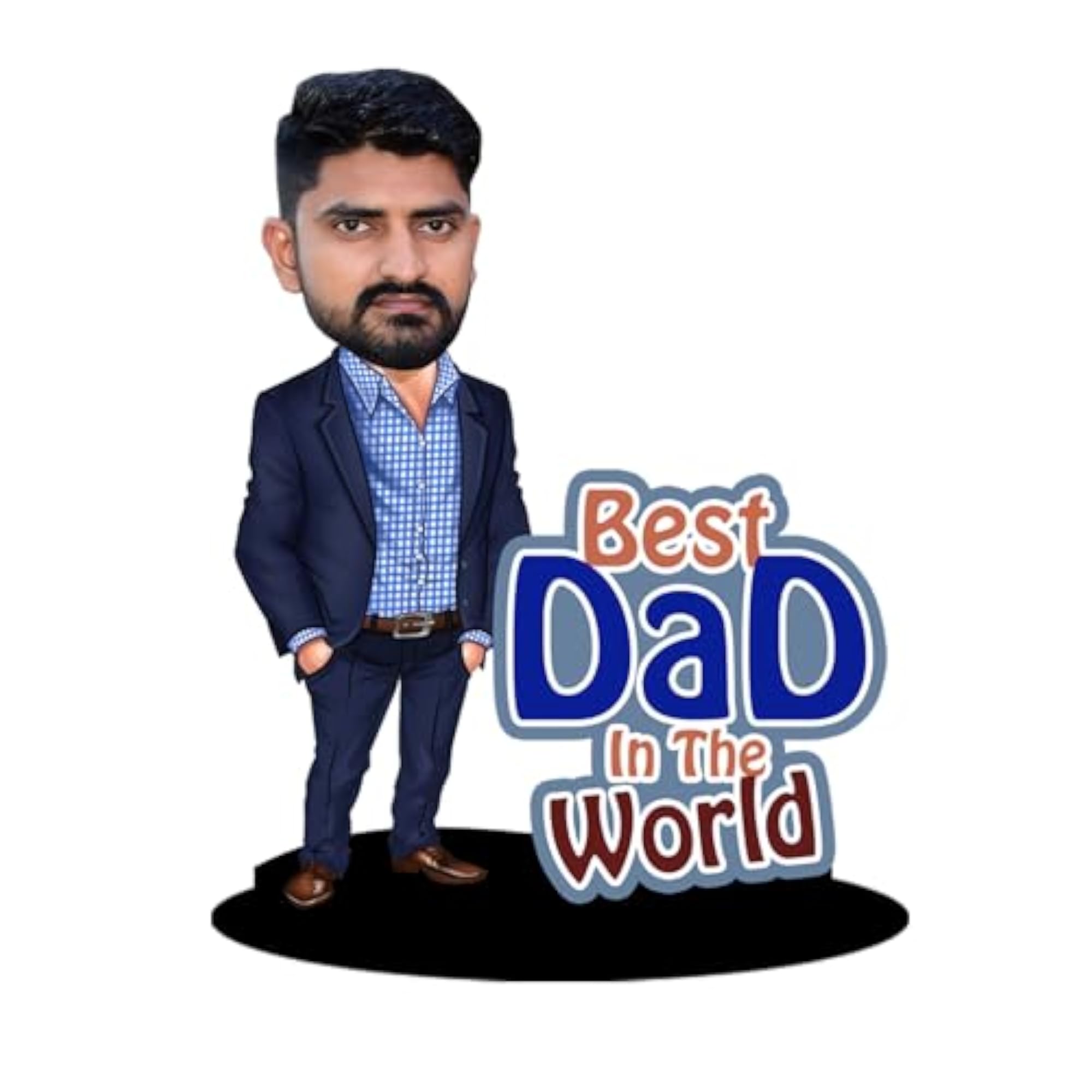 Personalized Best Dad in the World Wall Art