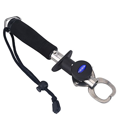 Zer one Pesca Gripper Fish Lip Grip Fish Grabber Fish Holder con 1M Cinta métrica 15KG Escala de pesaje Tackle de Pesca Herramienta con Escala de Peso