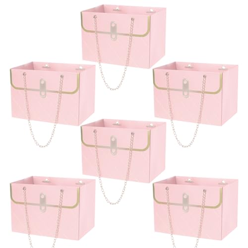 baotongle 6pcs Flower Paper Gift Box Bouquet Storage Bucket Handbag
