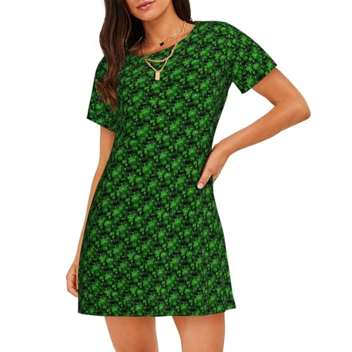 Chemise de nuit Saint-Patrick anti-transpiration douce et légère pour femme