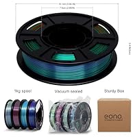 EONO PLA Filament 1,75mm PLA Mehrfarbig für 3D Drucker 1 kg (2,2 lbs),Dreifarbige PLA,3-Dreifarbige PLA 4*250g Bunt – Ansicht 7