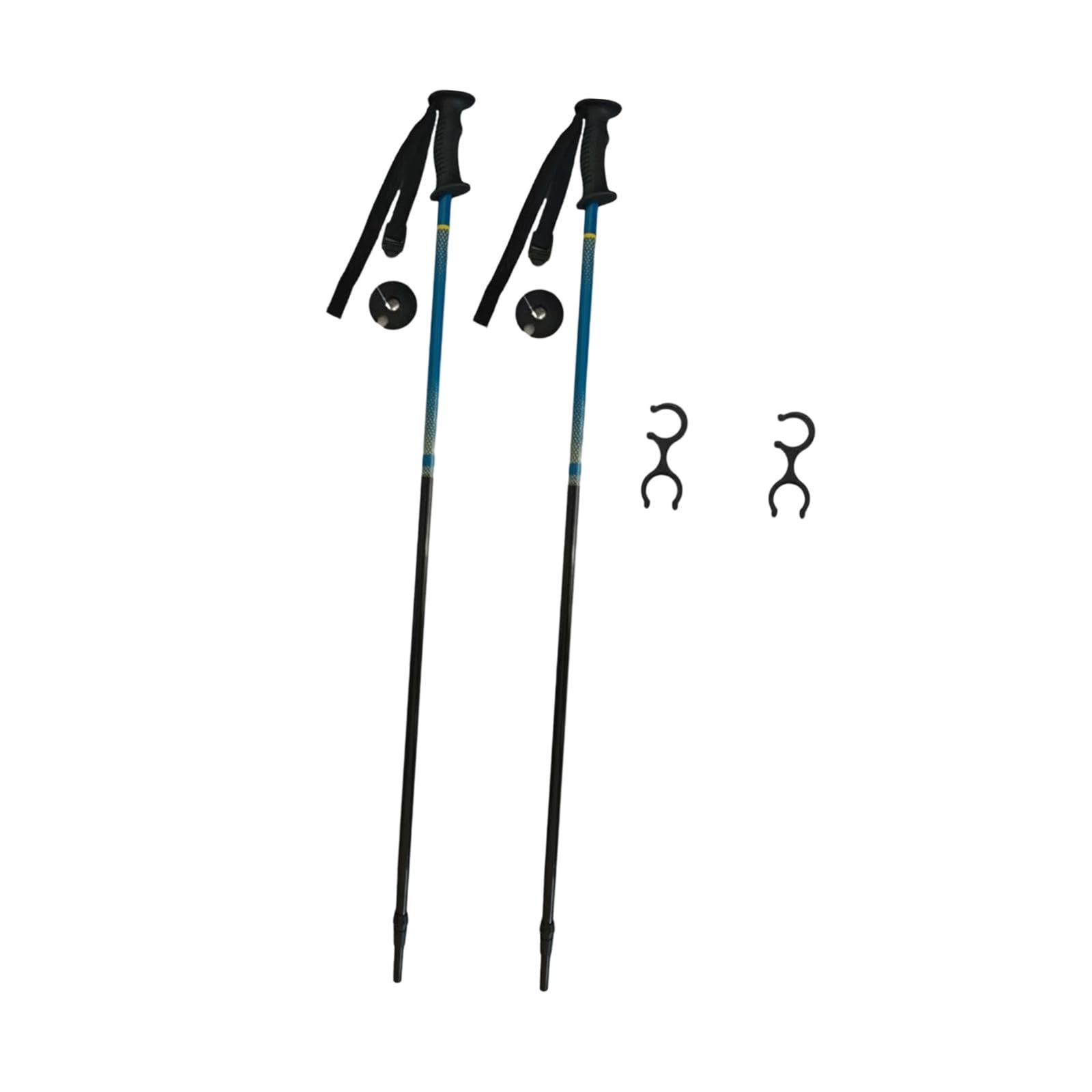 MERIGLARE Ensemble de 2 Bâtons de Randonnée, Bâtons de Ski, Bâtons de Marche en Aluminium avec Poignées en Caoutchouc Confortables et Options de Fixation pour E
