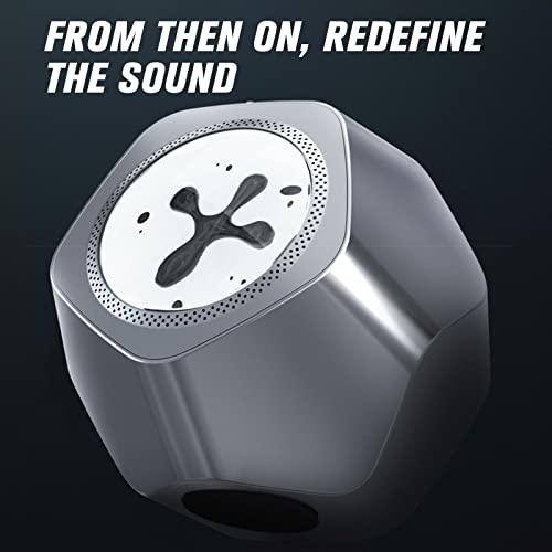 Haut-parleur Bluetooth fluide magnétique blanc avec son surround 360° - 5
