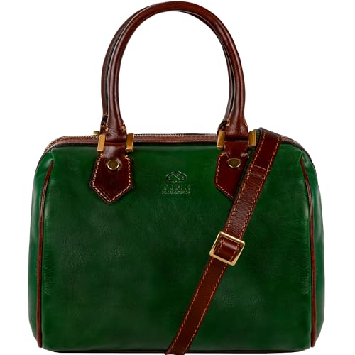 Bolso de cuero para mujer tipo tote con asa superior miniatura 1