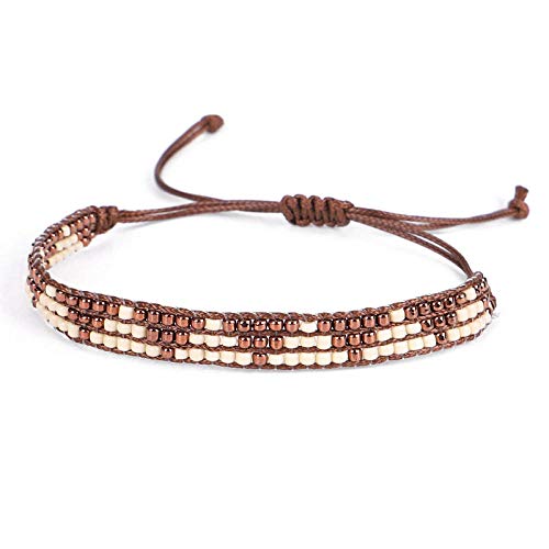 Bracelet tissé en perles pour femme ajustable qui résout le choix des tailles