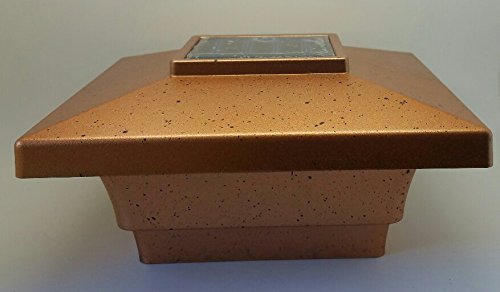 Set of 4 Solar Post Cap Light LED Low Profile Copper Color 4