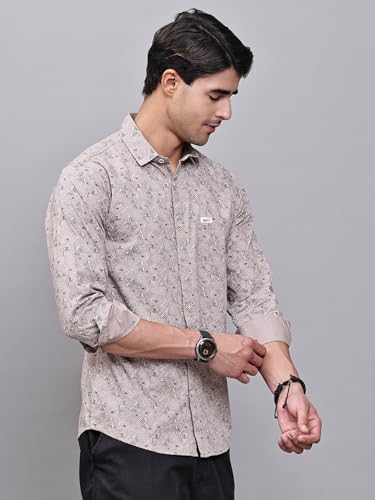 Image of Majestic Man Pure Cotton Slim Fit Printed Casual Shirt for Men
