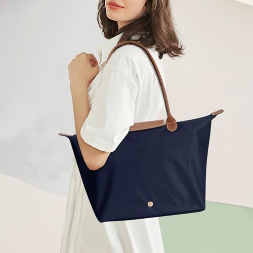 Image of Tote Bag for Women with Purse Organizer Insert, Foldable Waterproof Nylon Bag for Travel, and Daily Use,Medium Size.
