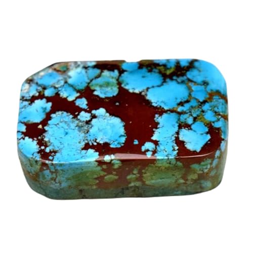 Cabochon turquoise naturelle GH_NAT_08478 forme coussin de prestige pour haute joaillerie DIY