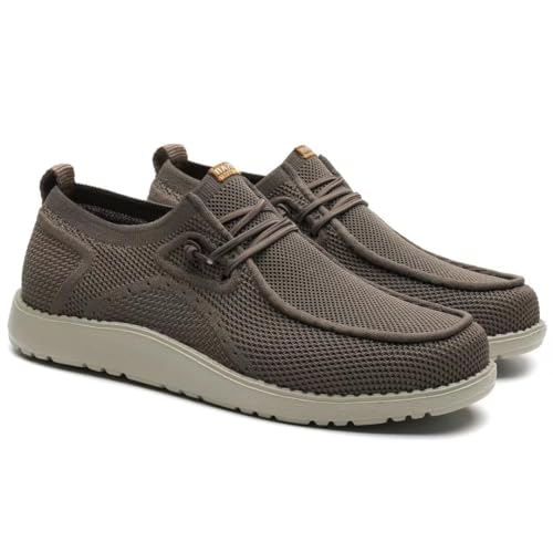 Image of 1TAZERO Men Slip On Shoes Loafer with Arch Support Insoles,Men Casual Shoes for Plantar Fasciitis | Wide Fit Design, Arch Support Footbed, Ideal for Plantar Fasciitis Relief, Lightweight All-Day Comfort Walking Shoes