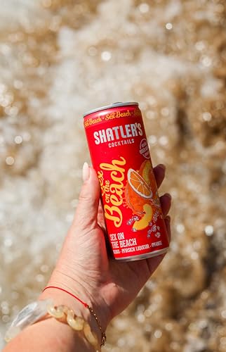 Shatler’s Cocktails | Sex on the Beach | Bringt den Flair des Spring Breaks zu uns | Vodka, Pfirsich Liqueur und Orange | 12 x 250ML | 10,1%