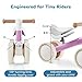 Customized Baby Balance Bike for 1-Year-Old | Lightweight and Safe - No Sharp Edges | Silent Wheels for Smooth & Quiet Rides | Easy-to-Assemble 1st Balance Bike for Toddlers, Pink