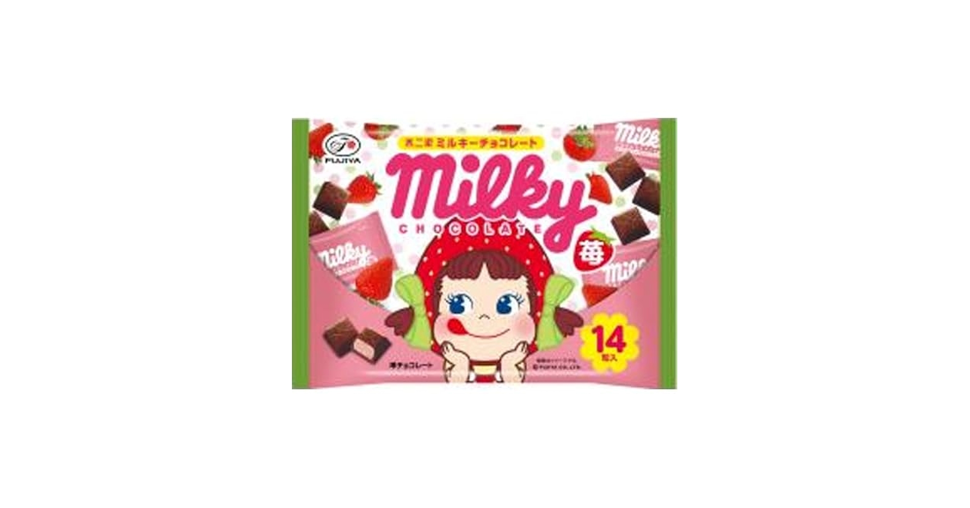 Amazon | 不二家 ミルキーチョコレート 苺（袋） 14粒×15袋