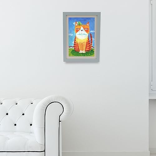 Interchangeable Art Work Frame, Density Board and PS Magnetic Art Frame for Kids, 50 Pieces Storage Capacity for Drawing (Blue) 3 41T0hbw2pfL. AC
