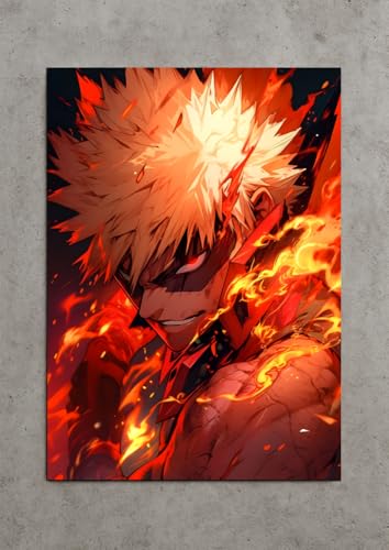 Image of NIJUKA Anime Printed A4 Size Metal sheet Poster For Home And Room Decoration | For Anime Art Fans Boys And Girls (Kanchan All time Anger)